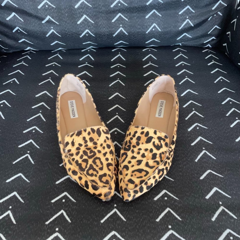 Steve Madden "Feather" Leopard Flats NWT